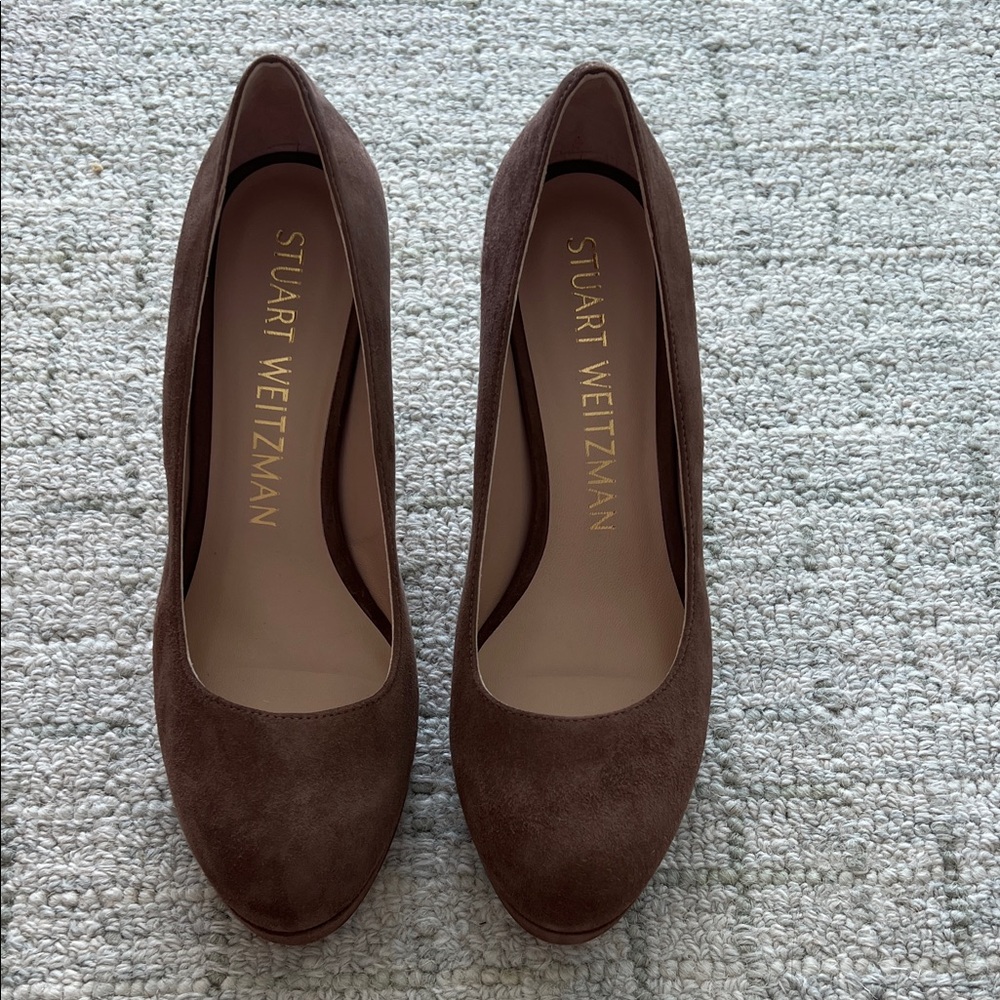 Stuart Weitzman Chocolate Suede Heels